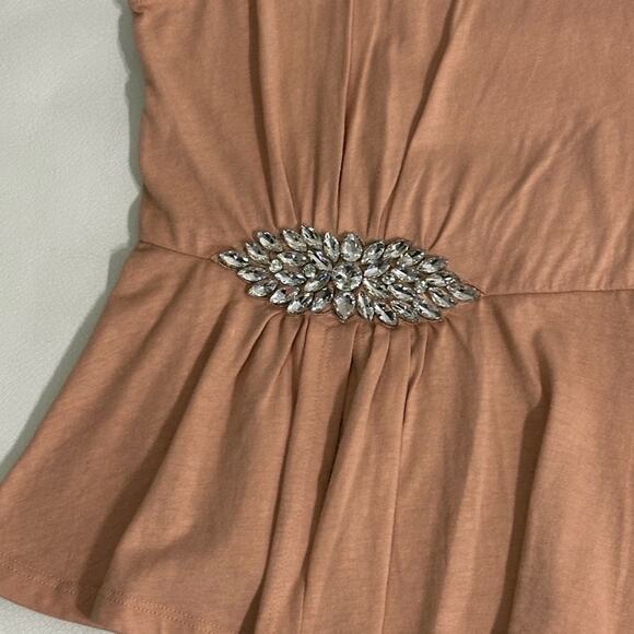 Express Pink Embellished Peplum Tank Top - Picture 4 of 6